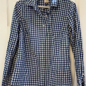 Blue and White Checkered Women’s Shirt
